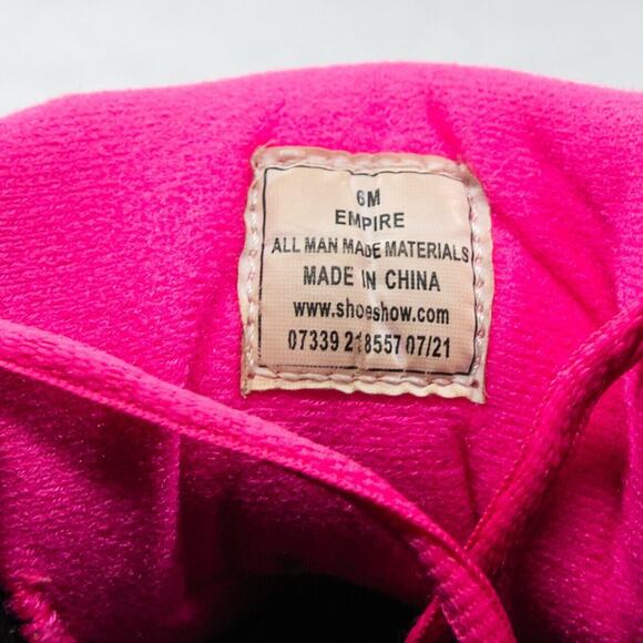 Girls Size 6 SHAQ Sneakers Shaquille O'Neal Empire Black Pink Basketball Shoes - Picture 7 of 9